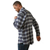 Ariat Mens Shirt | Rebar Durastretch Flannel | Blue Khaki Plaid