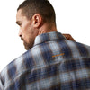 Ariat Mens Shirt | Rebar Durastretch Flannel | Blue Khaki Plaid