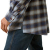 Ariat Mens Shirt | Rebar Durastretch Flannel | Blue Khaki Plaid