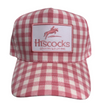 Hiscocks Logo Cap | Pink Gingham