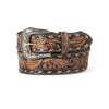 Ariat Mens Belt | Hand Tooled Floral Belt | Black / Brown