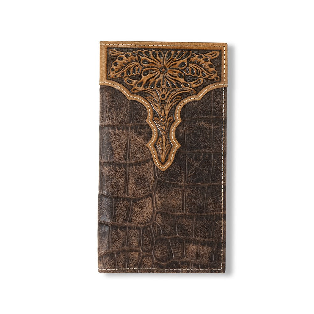 Ariat Bifold Wallet | Rodeo | Croco Floral Embossed