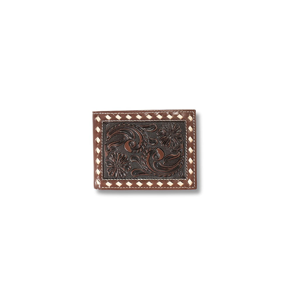 Ariat Bifold Wallet | Floral Embossed Buckle