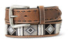 Ariat Mens Belt | Diamond Inlay Back Lace | 1 1/2 Inch | Brown