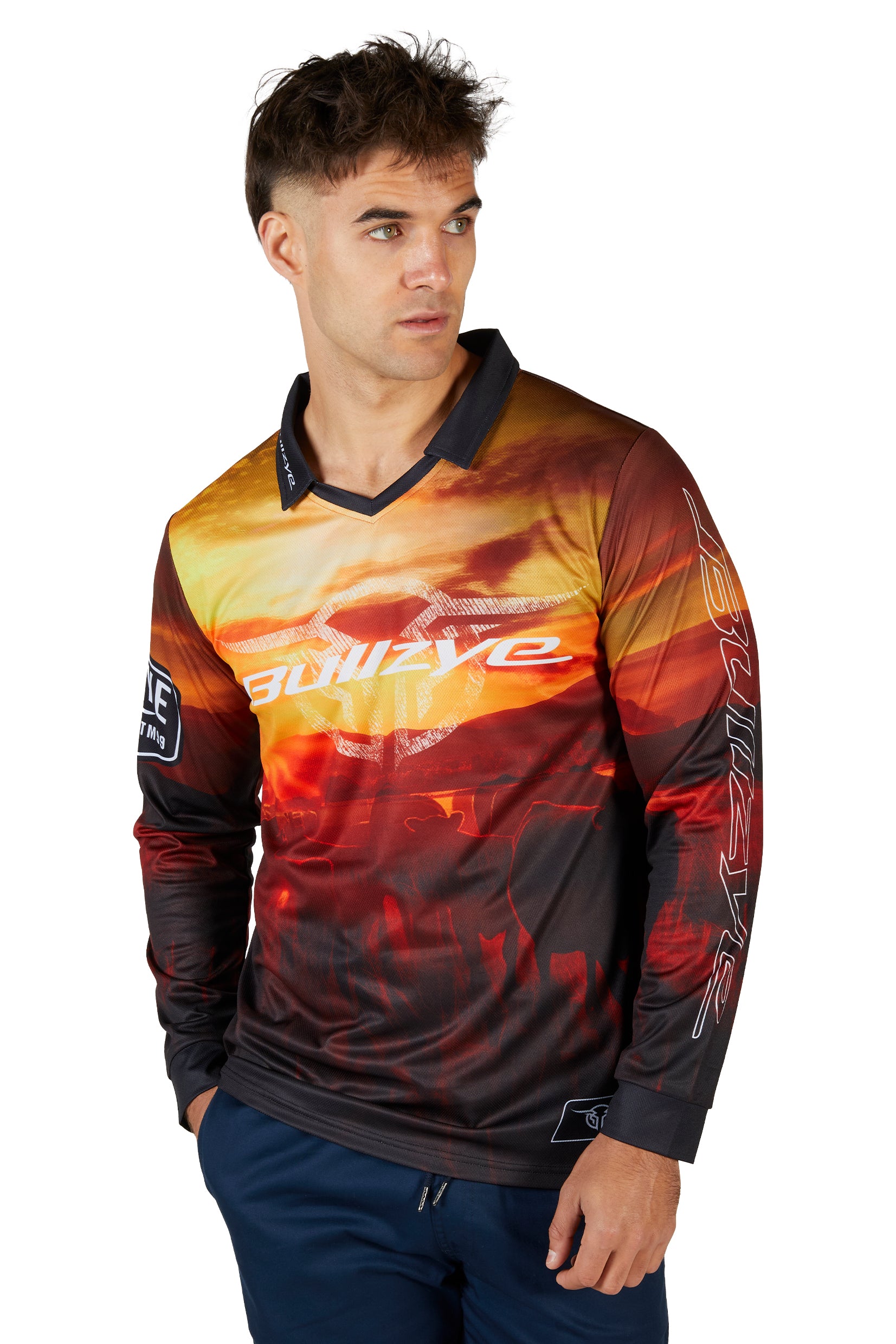 Bullzye Mens Long Sleeve T-Shirt | Cam | Multi Colour