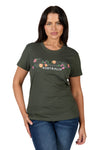 Bullzye Womens T-Shirt | Flora | Olive