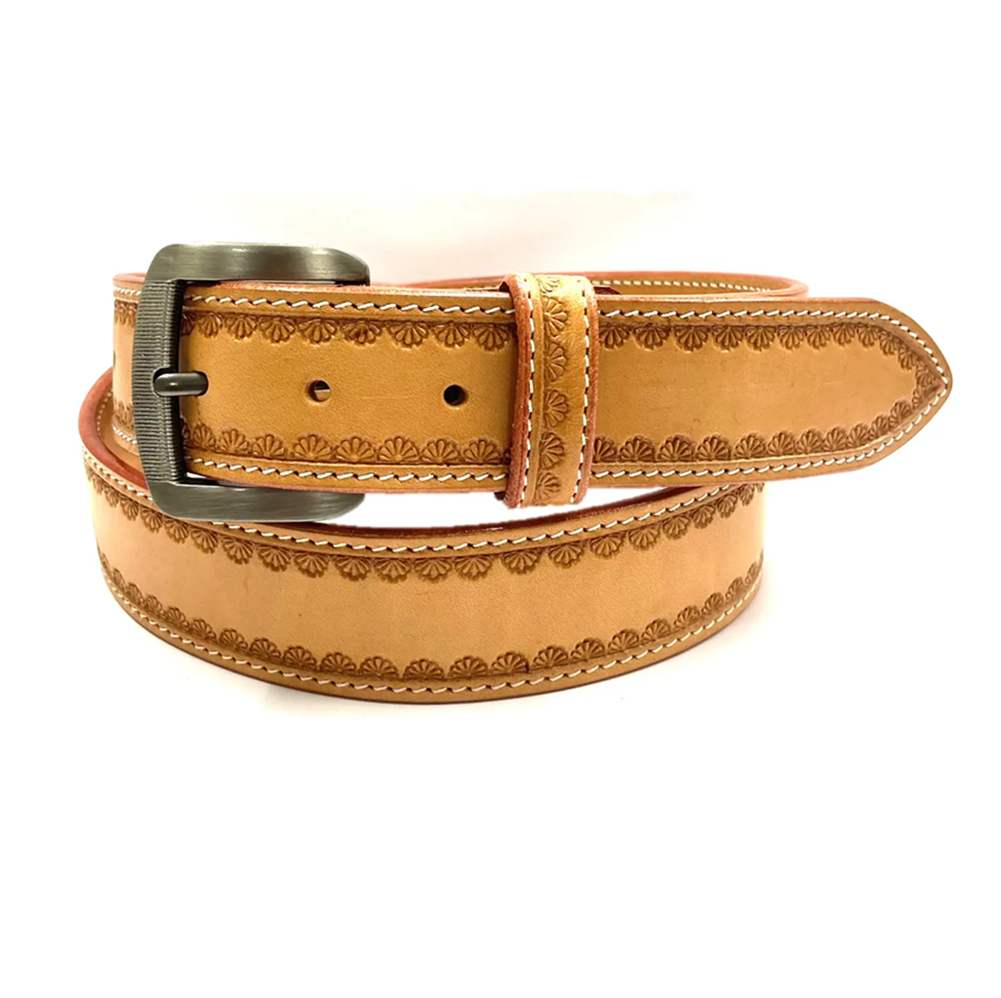 TopRail Equine Ladies Belt | Tooled | Light Tan