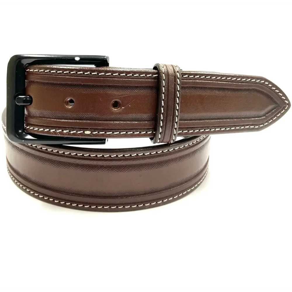 TopRail Equine Unisex Belt | Stitched | Oiled Brown