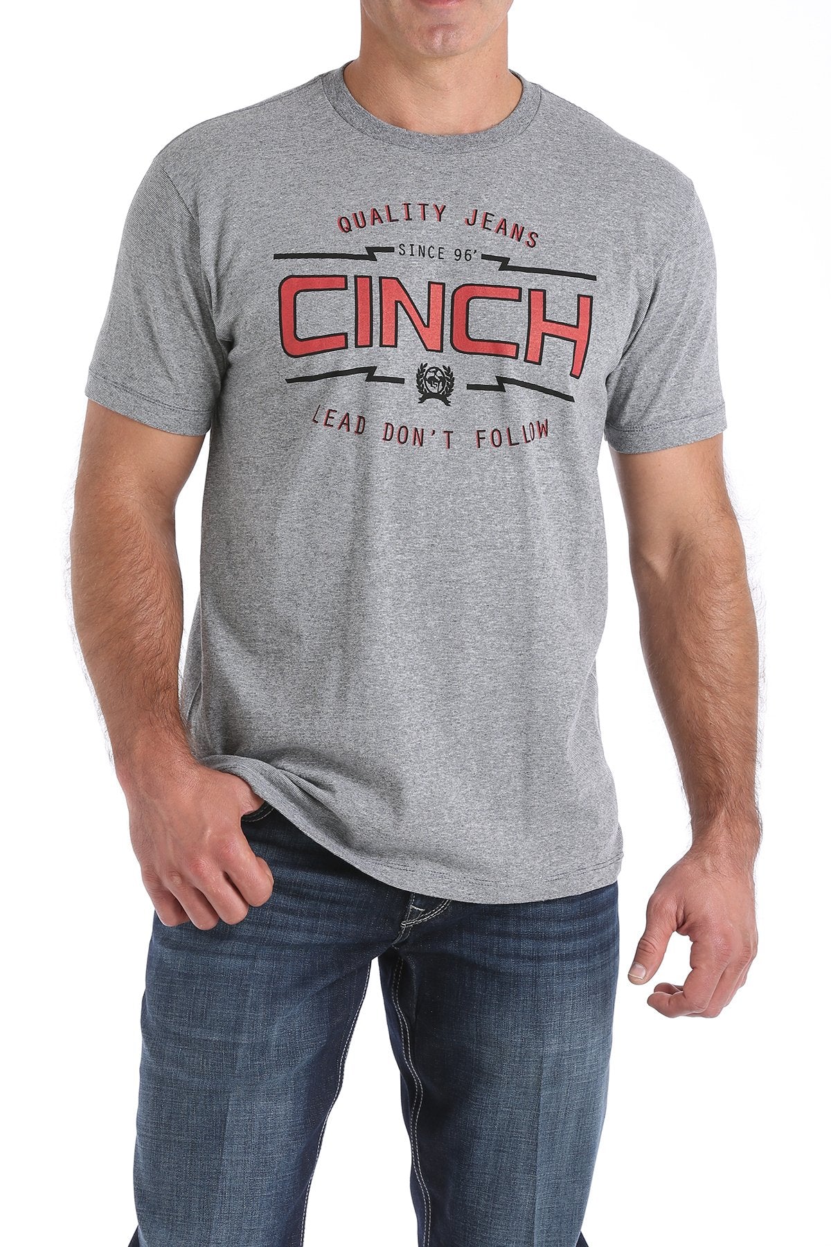 Cinch Mens T-Shirt | Logo | Grey