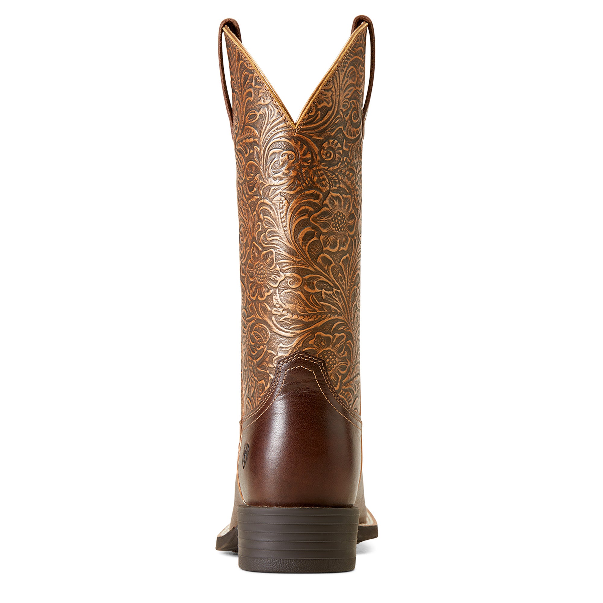 Ariat Womens Western Boots | Round Up | Arizon | Brown / Copper Floral Emboss