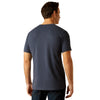 Ariat Mens T-Shirt | Black &amp; White Logo | Navy Heather