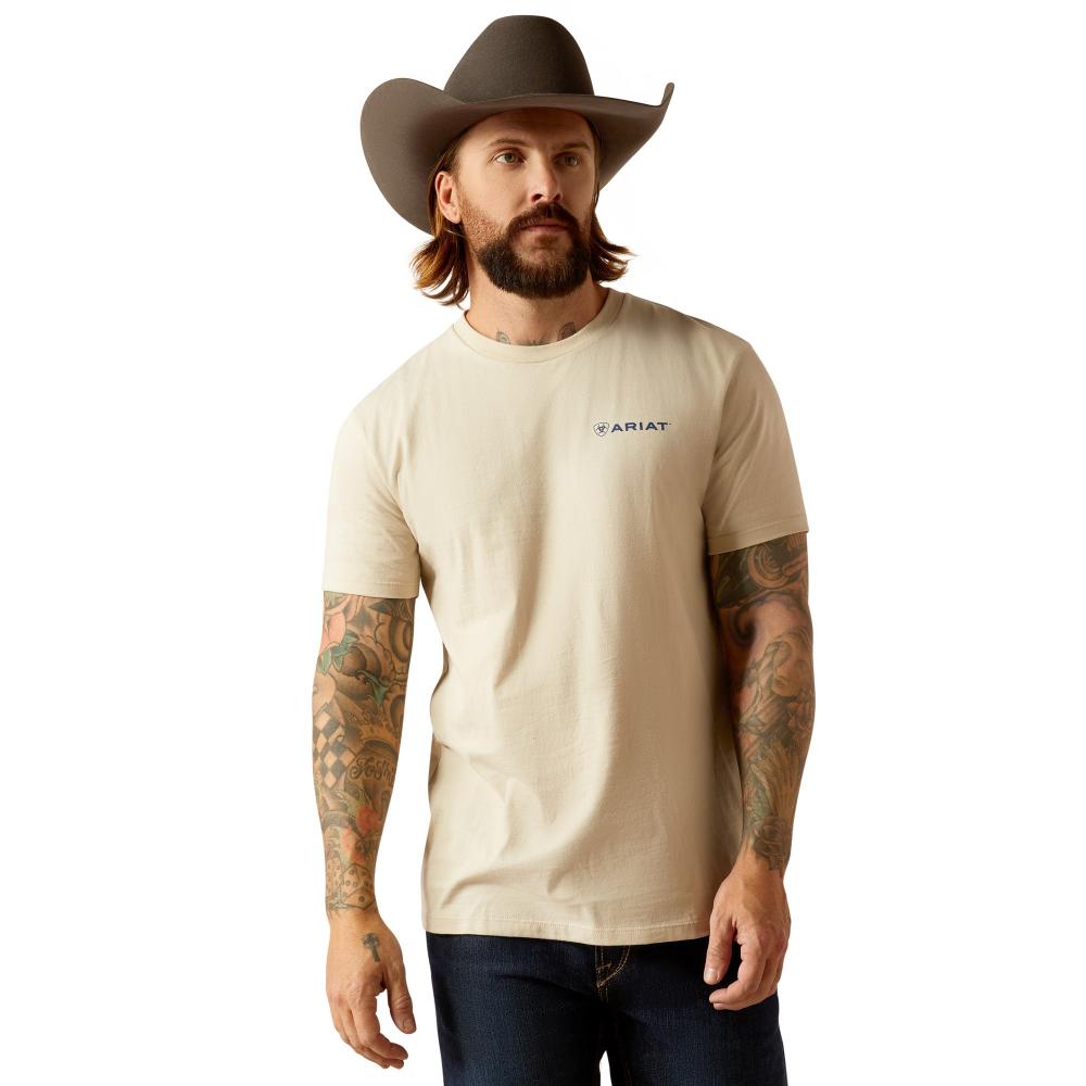 Ariat Mens T-shirt | Stamped Seal | Natural