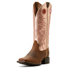 Ariat Womens Western Boots | Round Up Ryder | Distressed Brown / Golden Pink