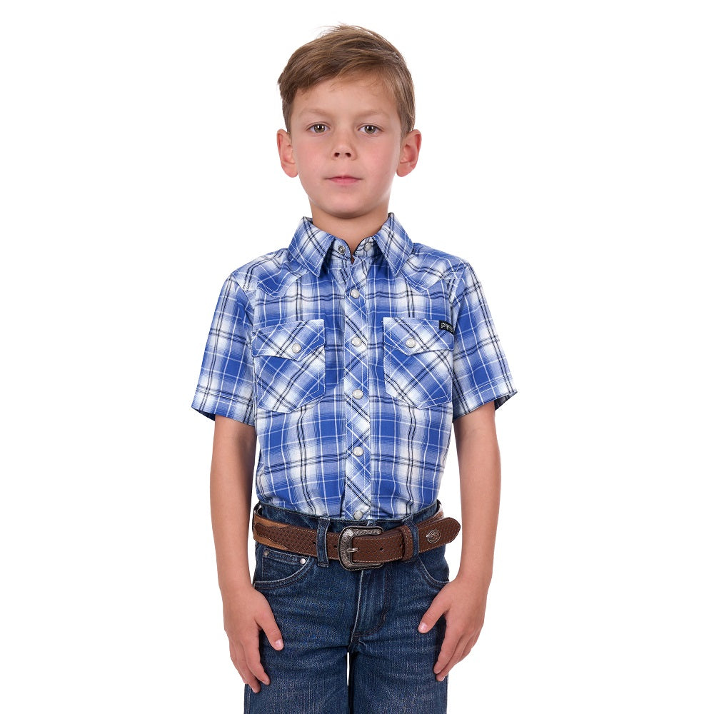 Pure Western Boys T-Shirt | Mark | Royal
