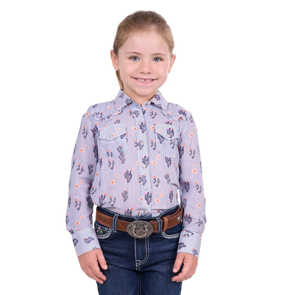 Pure Western Girls Shirt | Mavis | Navy
