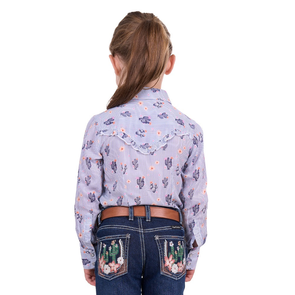 Pure Western Girls Shirt | Mavis | Navy
