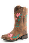 Roper Kids Western Boots | Helen | Brown Leather