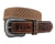 Roper Mens Belt | Basketweave with Croc Emboss | Brown