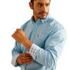 Ariat Mens Shirt | Wrinkle Free | Ricky | Sky Blue