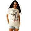 Ariat Womens T-Shirt | Good To Be Cowgirl | Off White