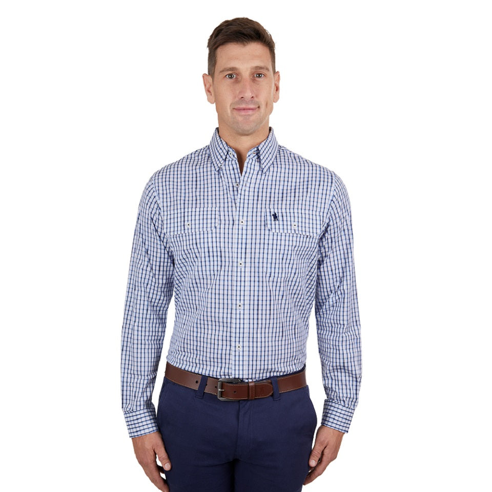 Thomas Cook Mens Shirt | Burt | 2 Pocket | Navy / Blue
