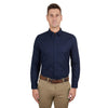 Thomas Cook Mens Shirt | Linen Tailored Long Sleeve | Navy
