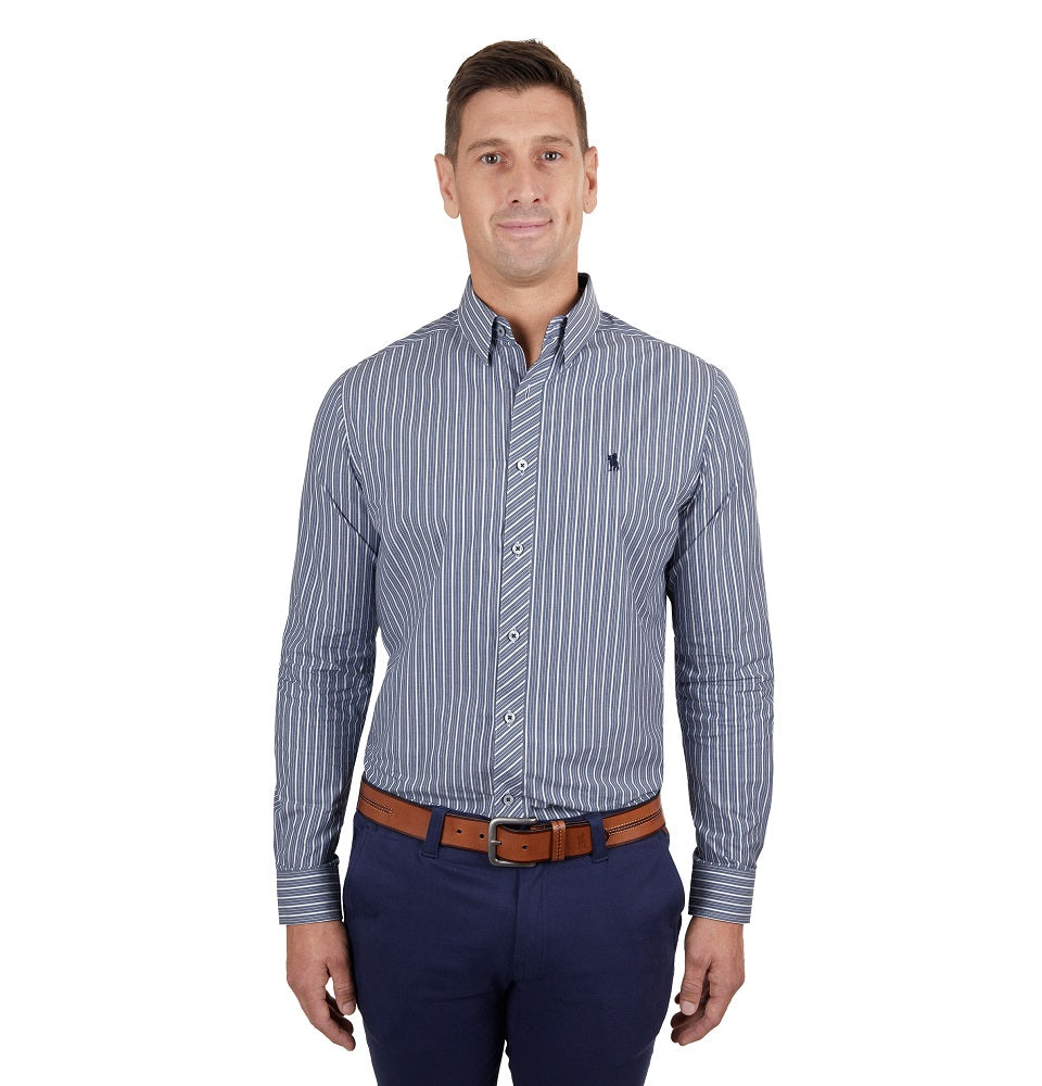 Thomas Cook Mens Shirt | Hugh Tailored Long Sleeve | Navy
