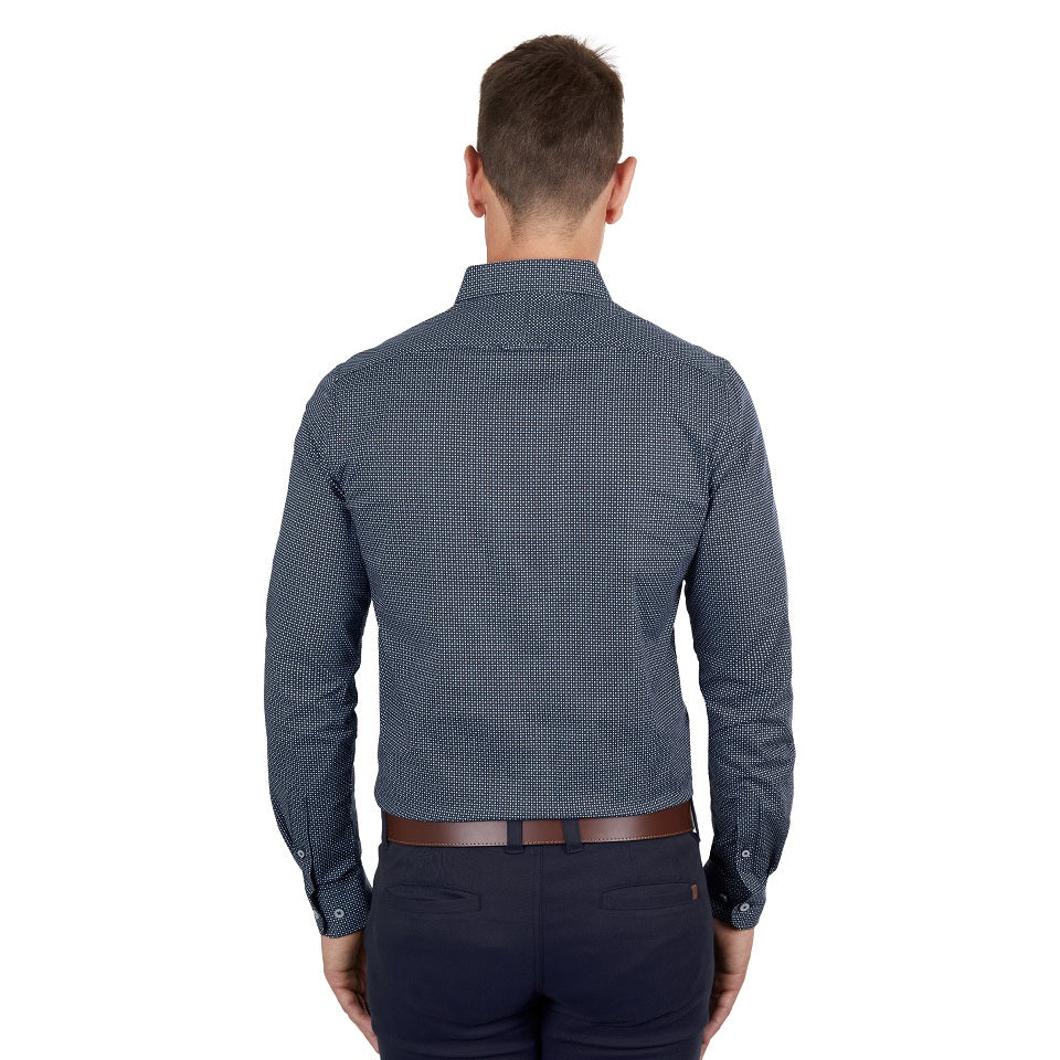 Thomas Cook Mens Shirt | Cade Tailored Long Sleeve | Navy / Blue
