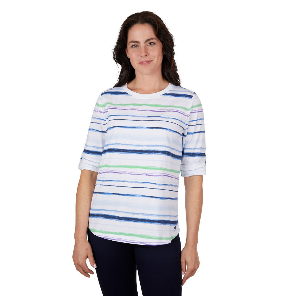 Thomas Cook Womens T-Shirt | 3/4 Sleeve | Nadia | White / Multi
