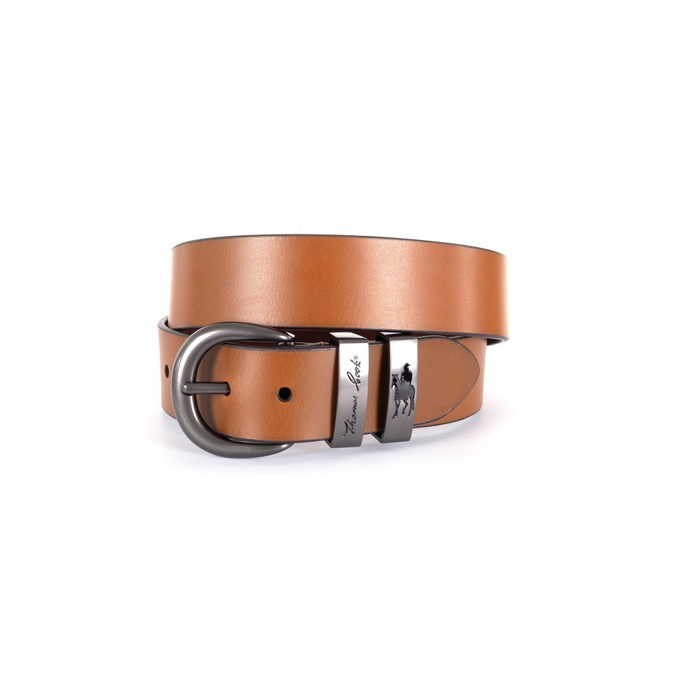 Thomas Cook Twin Keeper Belt | Gunmetal | Tan