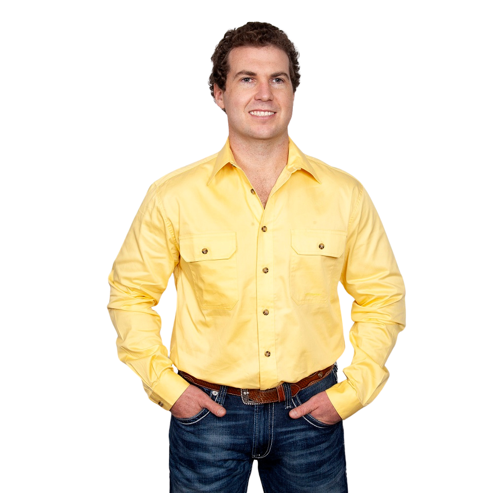 Just Country Mens Evan Shirt | Full Button | Butter