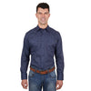 Wrangler Mens Shirt | Cam | Long Sleeve | Navy / Blue Check
