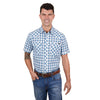 Wrangler Mens Shirt | Dane | Short Sleeve | Navy / Blue
