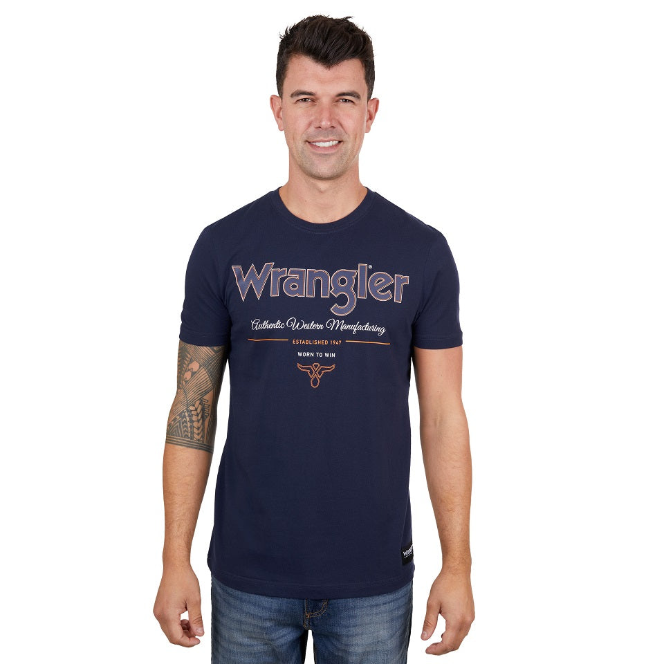 Wrangler Mens T-shirt | Owen | Navy
