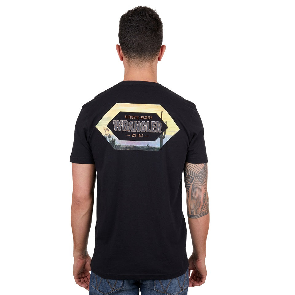 Wrangler Mens T-shirt | Aaron | Black
