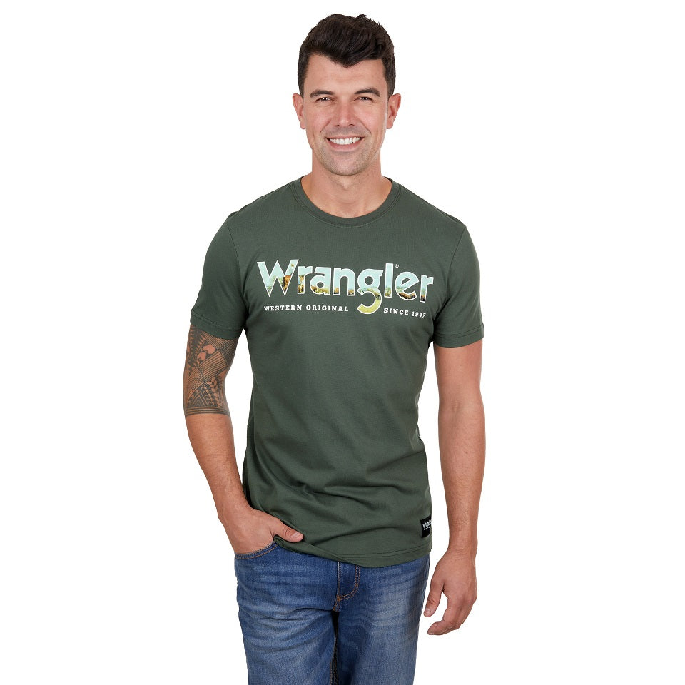 Wrangler Mens T-shirt | Lucas | Cypress
