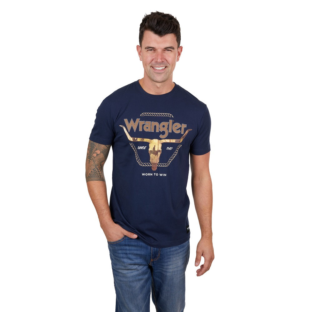 Wrangler Mens T-shirt | Theo | Navy
