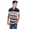 Wrangler Mens Polo Shirt | Nash | Navy / Tan
