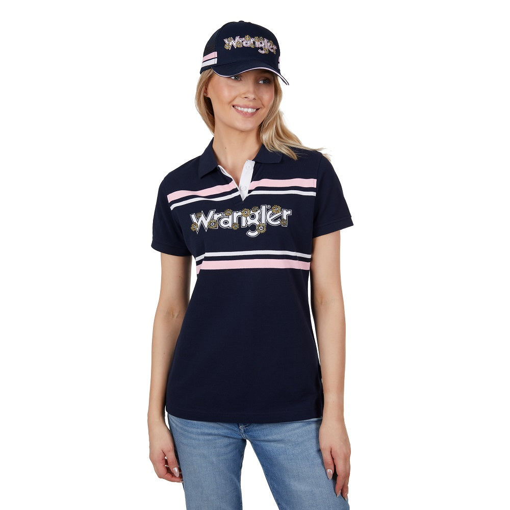 Wrangler Womens Polo | Daisy | Navy
