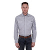 Wrangler Mens Shirt | Clinton | Logo | White / Blue