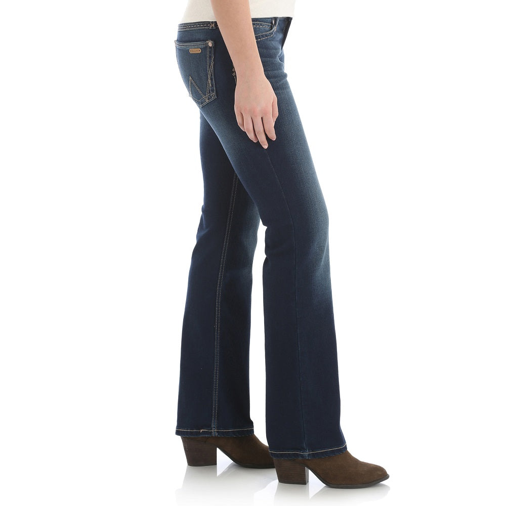 Wrangler Womens Retro Mae | Bootcut | Mid Rise | Dark Blue | 34 Leg