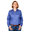 Just Country Womens Jahna Shirt | Half Button | Blue