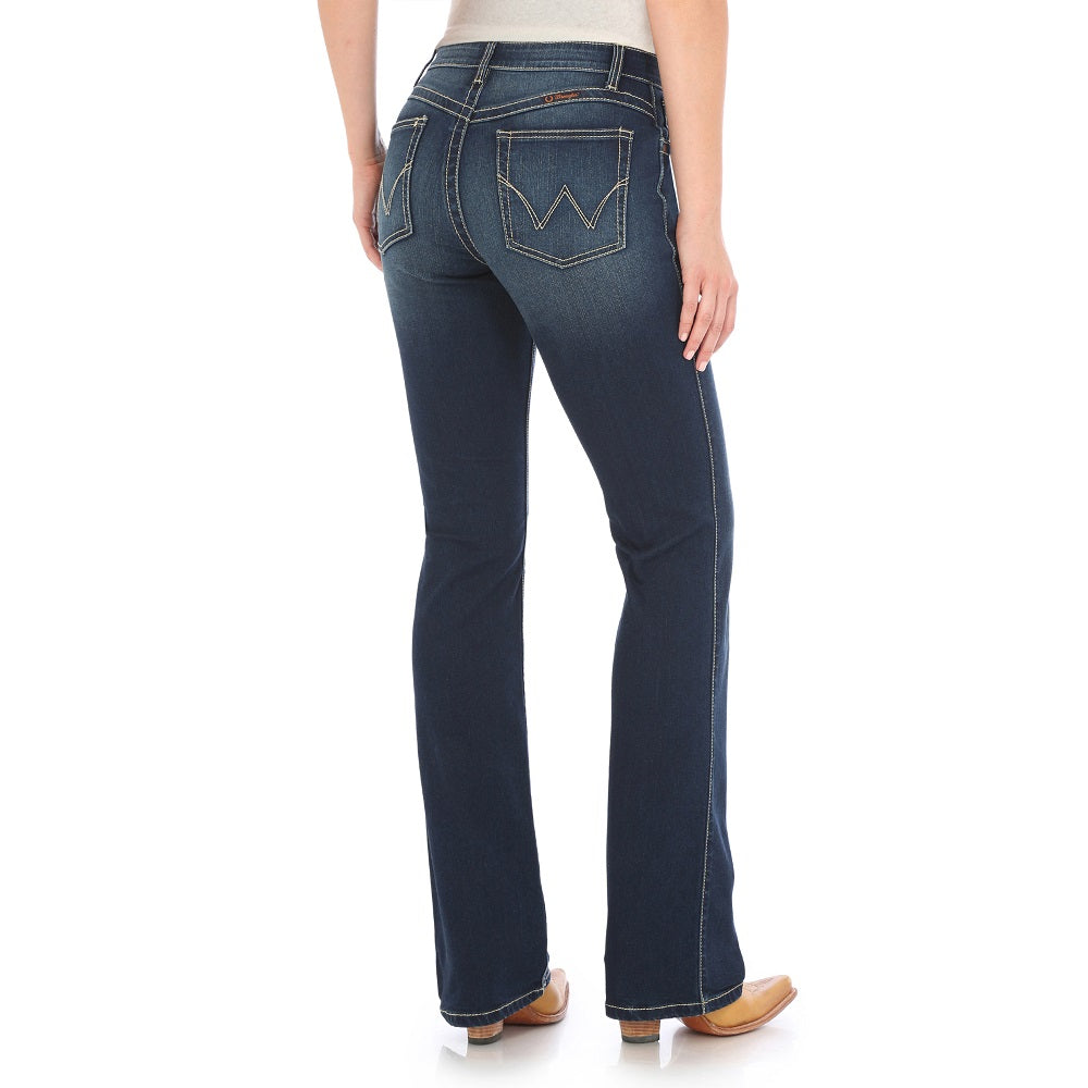 Wrangler Womens Q-Baby | Mid Rise | Bootcut | Dark Blue | 32 Leg